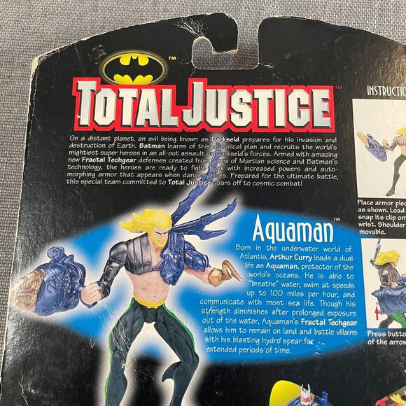 Aquaman DC Comics Total Justice 1996 Kenner Action Figure Batman Hasbro - Picture 4 of 6